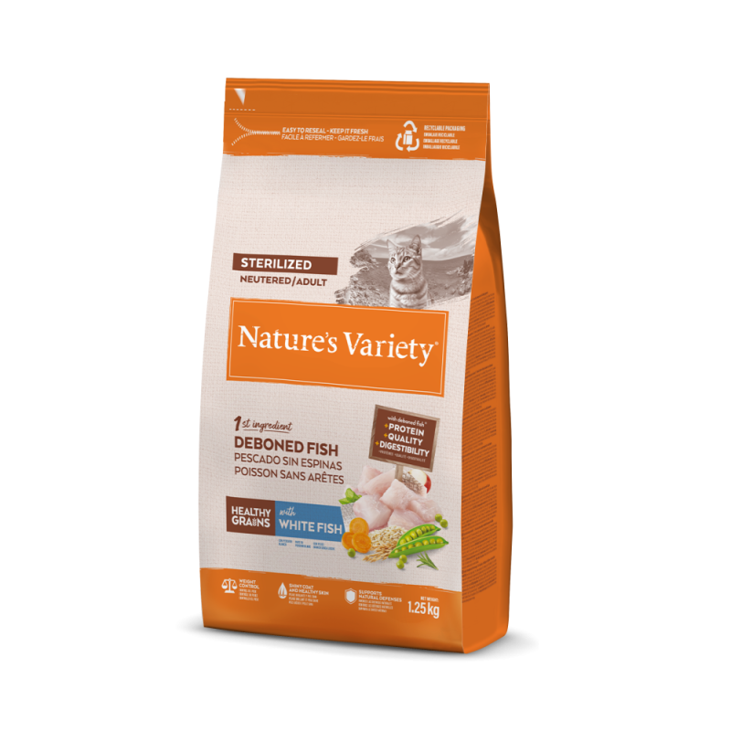 Adulto Esterilizado Healthy Grains White Fish 1,25 kg